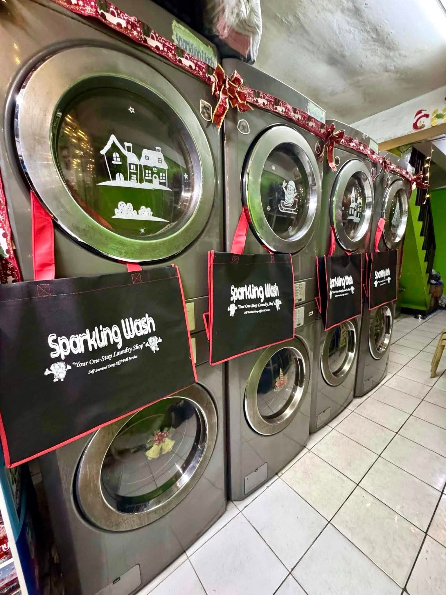 Inside Sparkling Wash laundry shop